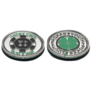 Amuleto Protetor Ficha de Poker Trevo da Sorte