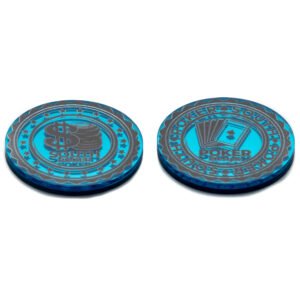 Amuleto Protetor Ficha de Poker Blue Money